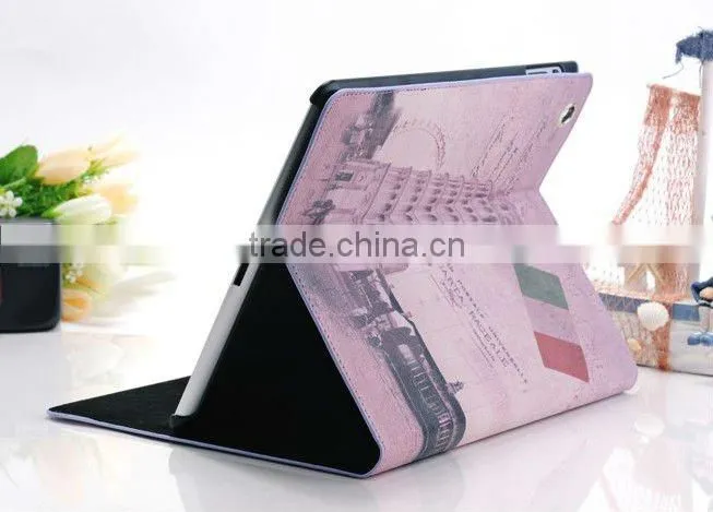 With CE/RoHS Leather case for iPad3 (GF-IP3-02) (case for apple ipad /leather case for Ipad/camouflage case for ipad 3)