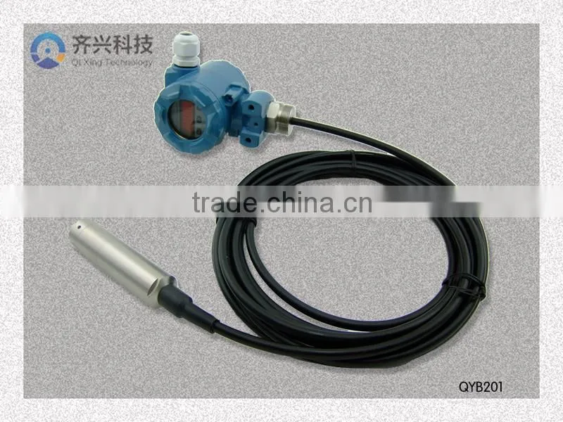 2015 new product submersible liquid level transmitter,4~20ma level transmitter with indicator