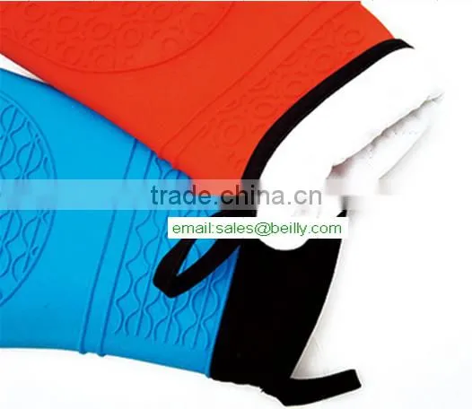 food grade silcone finger protector oven bbq grill mitt glove for Heat Resistant Grilling