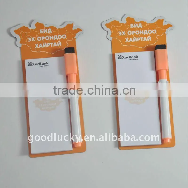 Promotional gifts magnetic sticky memo pad with pen