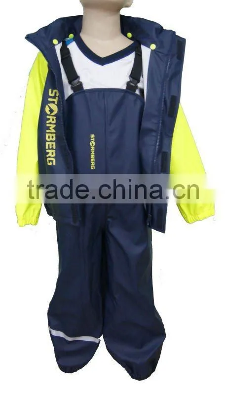 Kid's All-over Printed PU Knitted Rain Sets, Rain Suit, Rain Wear