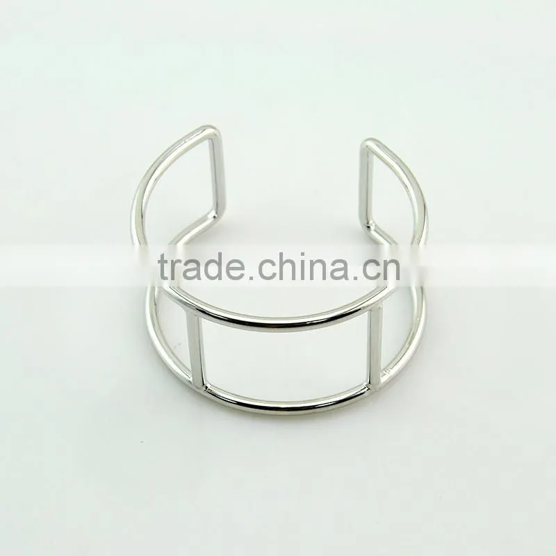 China new silver jewelry bar setting bracelet wide silver bracelet for women