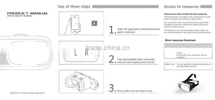 Hot Selling Virtual Reality Glasses Case Plastic Google Cardboard 3D VR BOX 2.0 Adjustable 3D VR