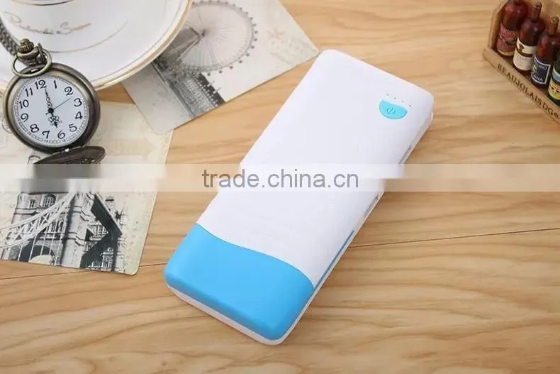 Portable power bank for smartphones 12000mAh fashionableTriple USB Out with Table Lamp