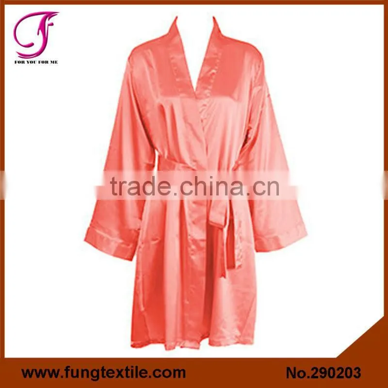 2902 Wedding Rhinestone Bride Robe silky satin bride bridesmaid robe gown