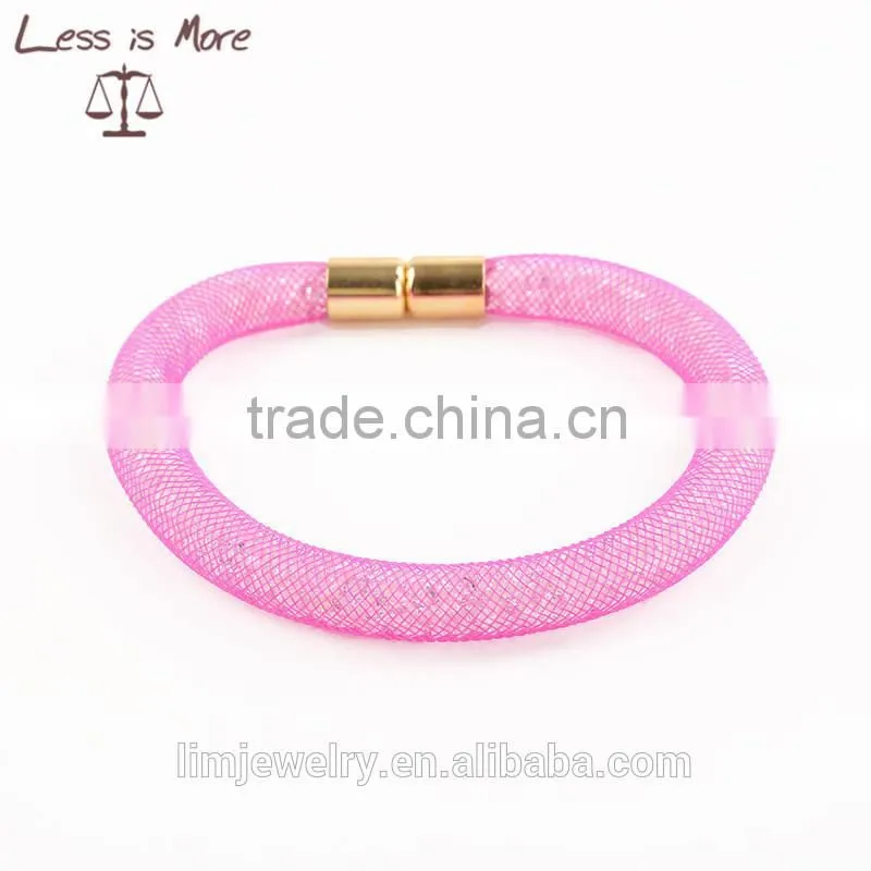 colorful magnetic bracelet with cz stone inside