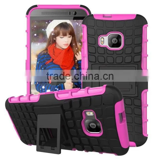 Shockproof tpu+pc case for HTC One M9