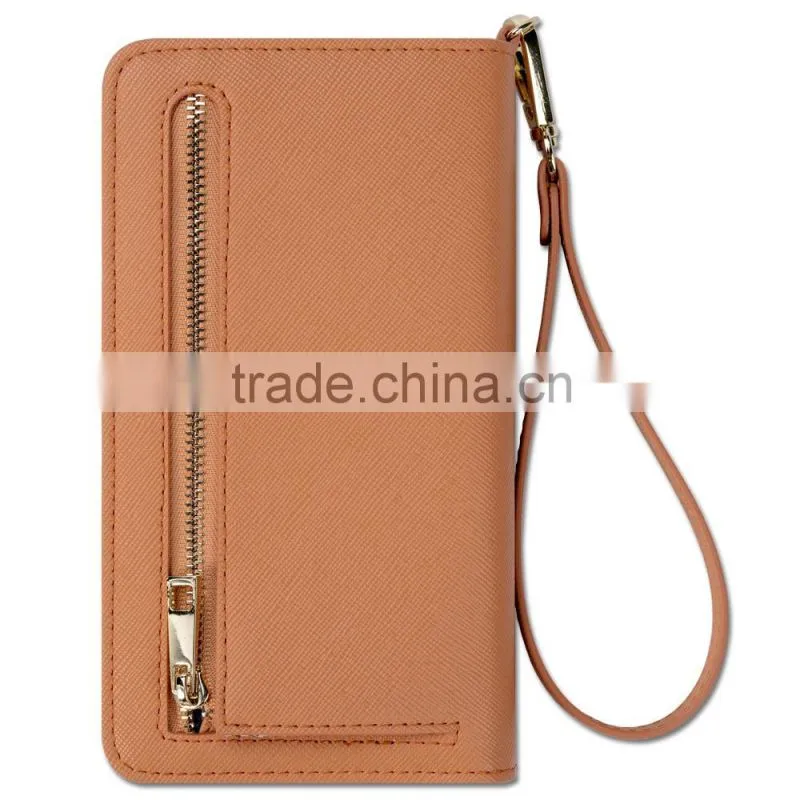 RFID protection in leather wallet case with cell phone