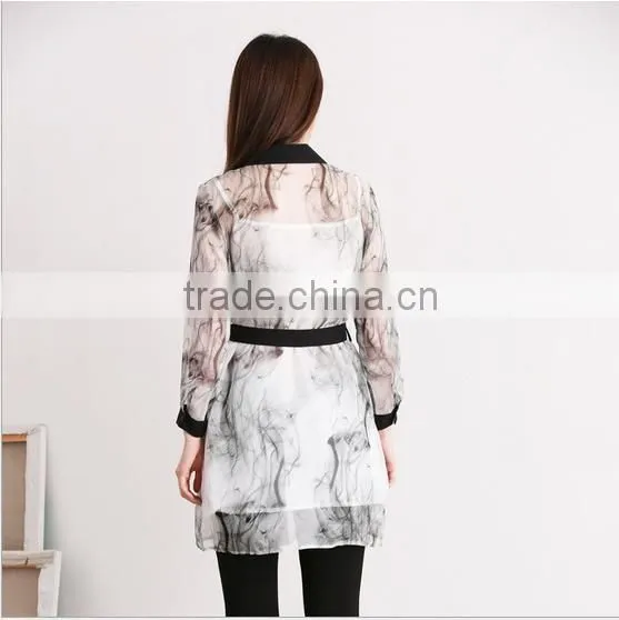 100%Silk Women Long Shirts For Western Style