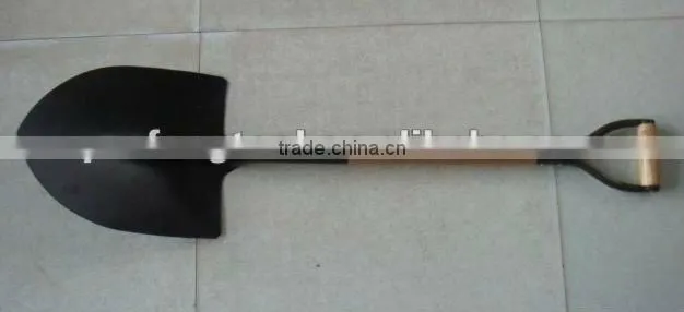 High quality steel shovel with wooden handle S501-3Y