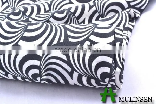 Mulinsen textile 50D*50D polyester satin with twist type of satin fabric