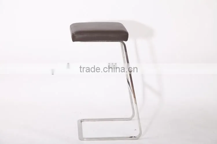 Solid stainless steel frame leather ergonomic four seasons barstool sale