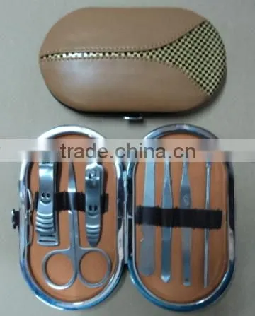 MRT-057 PU bag stainless steel 7 pcs manicure sets