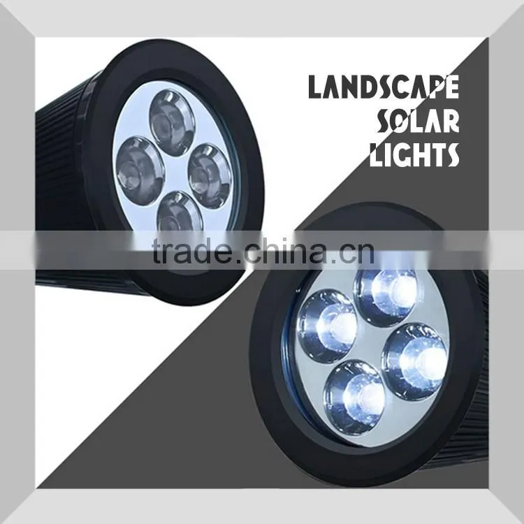 Bright 4 LED Solar Powered Light Wireless Wall or lawn Security Light Sensor Lamp Waterproof Outdoor Light