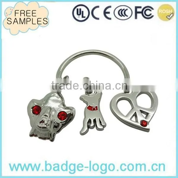 Antler shape metal key chain