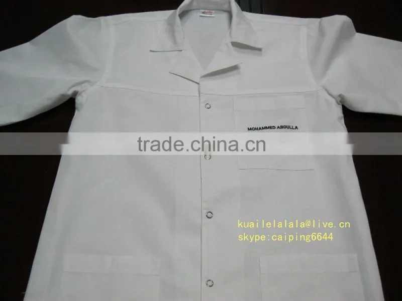 Fashionable hospital uniform designs /High Quality white Lab Coat with printing