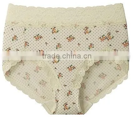 pretty printing cotton girl high cut briefs
