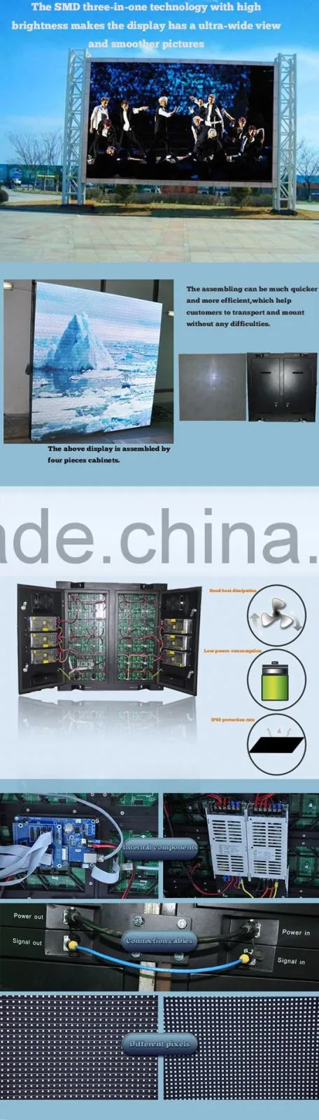 P6 SMD Outdoor Waterproof LED Rental Video Display Wall Screen
