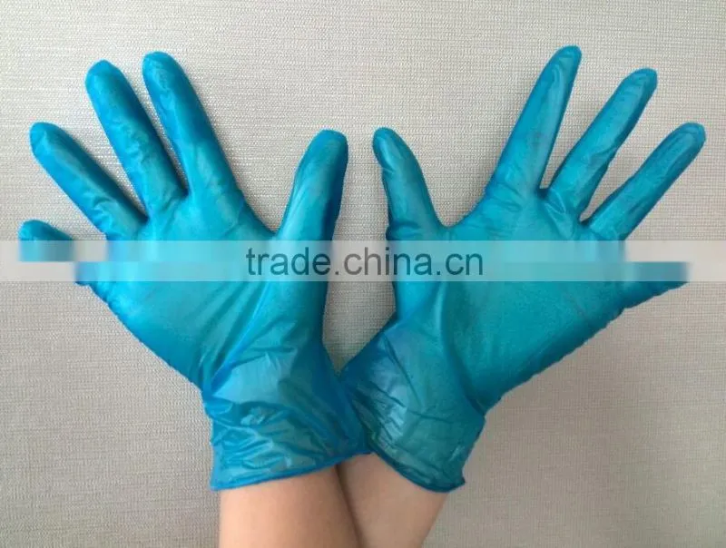 Powdered disposable vinyl gloves