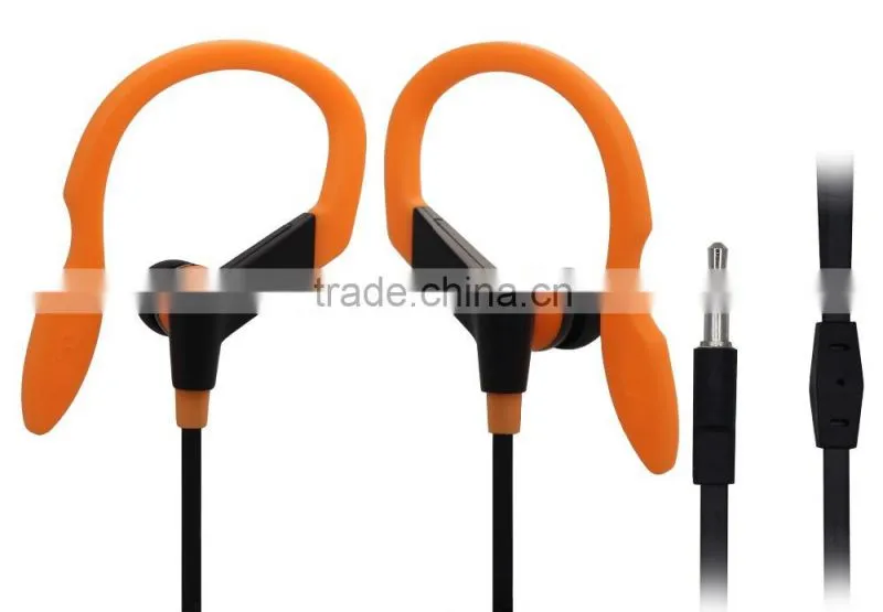 cheap stylish ear hook ear phones with clear sound quality 3.5mm connector free sample
