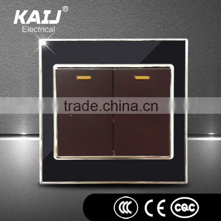 Acrylic plate wall mounted electric light multi function gang switch socket for hotel