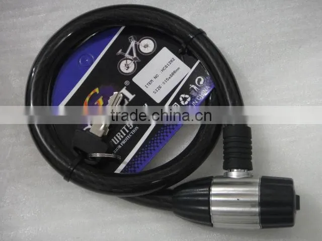 HC81202 steel cable lock, bicycle lock, bike cable lock