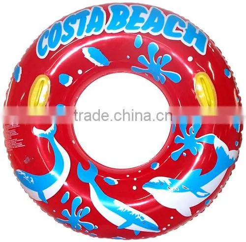 Printing small dolphin PVC inflatable swim ring