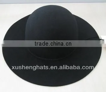 new design big brim floppy hat with rope