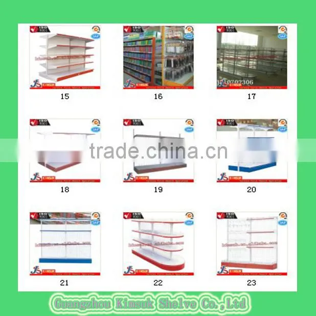 OEM ODM single side net back supermarket display shelf and rack