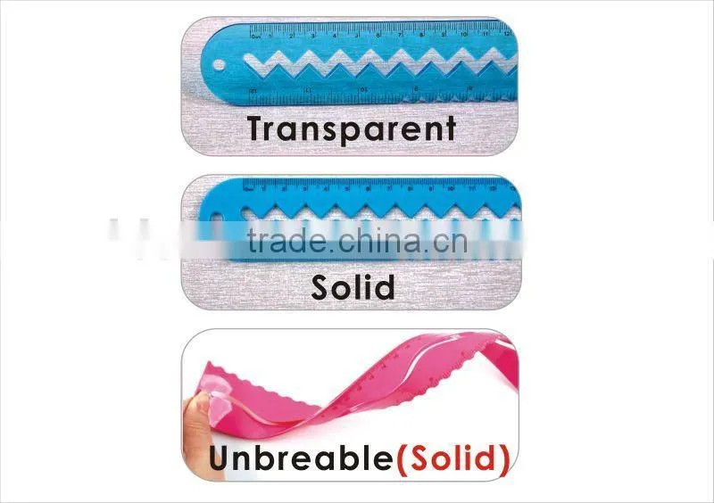 Hot Sale 30X3.6CM Shatter Resistant Straight Ruler/flexible ruler