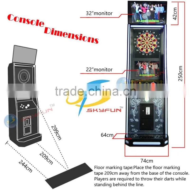 Amusement park top popular dart game machine for sale