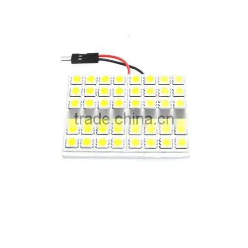5050 SMD 48 LED Warm White Dome Bulb Light for Car Interior with 3 Adapters