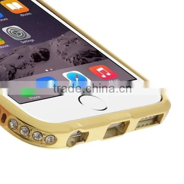 Diamond phone metal Bumper Frame case For iphone 6 plus, diamond phone case