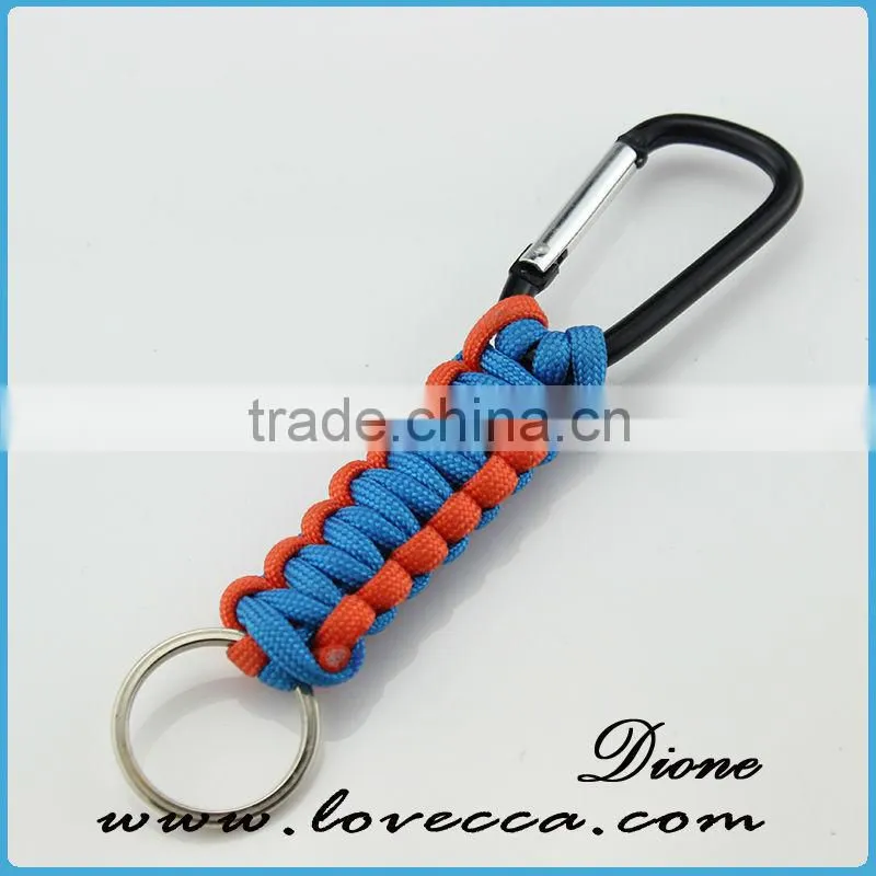 Multi-colors waves styles paracord keychain wholesale personalized keychain