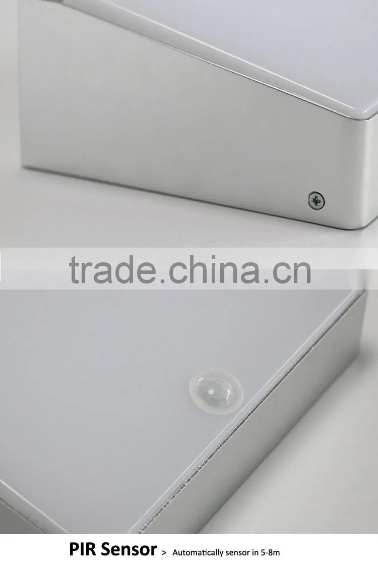 48 led aluminum pad ip65 600LM 4400mah PIR sensor + Light control+weak light solar motion sensor led outdoor light