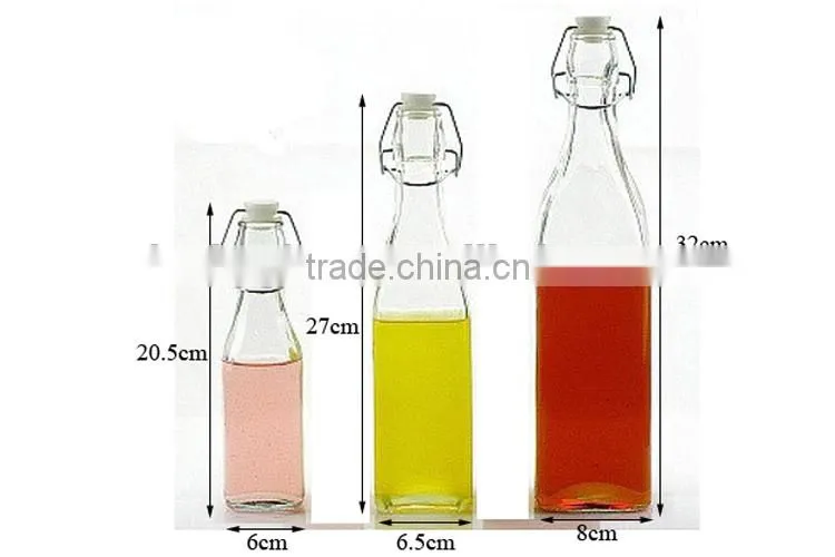 1L glass milk bottles wholesale with clip lid