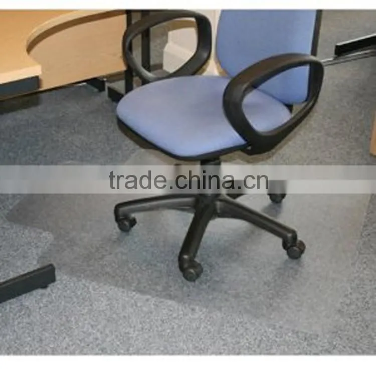 Rectangular shape Office Floor Mats Tounge , Waterproof computer chair mat