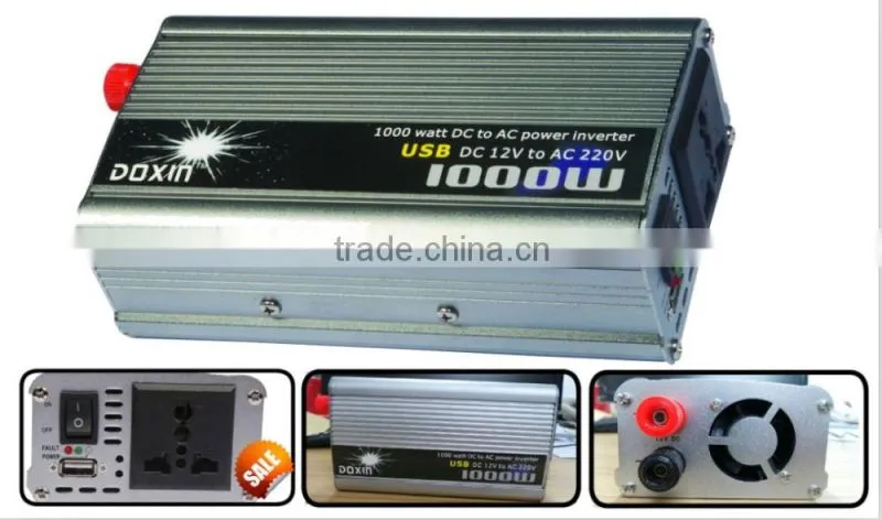 DOXIN 12v / 24v 220v 50 / 60Hz 1000w modified sine wave inverter dc ac car power supply inverter with USB
