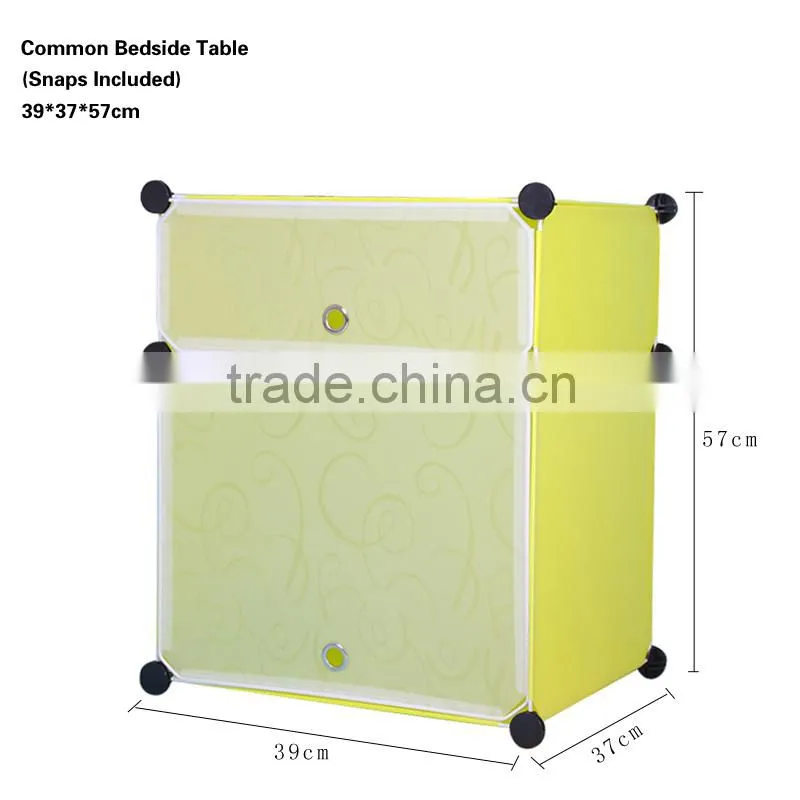Modern bedside Table drawer plastic storage