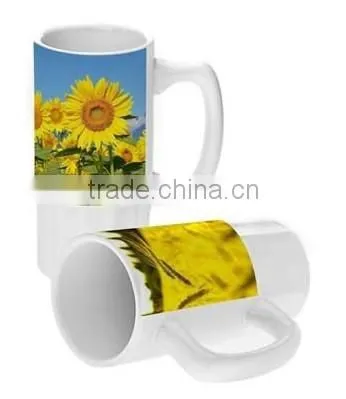 2015 hot selling cheap Sublimation 22oz glass beer mug