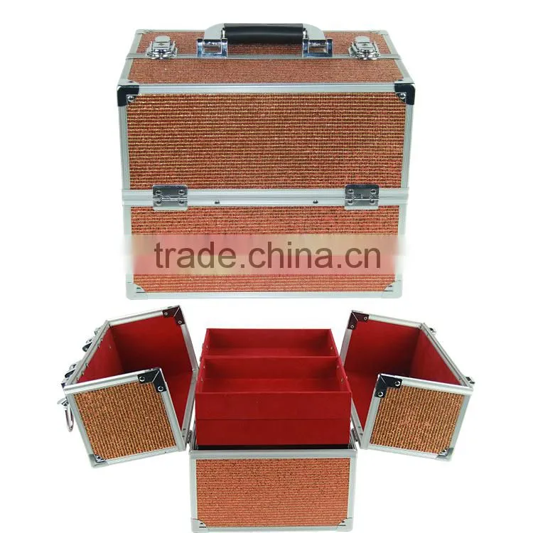 Good-Looking Custom Logo Red Pvc Small Cosmetic Lock Storage Box