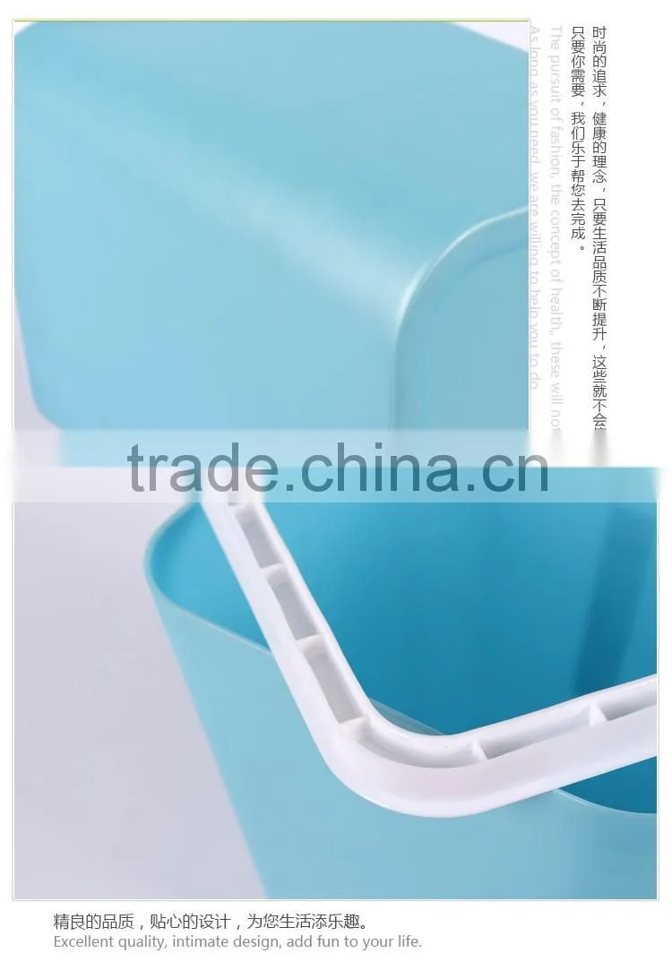 Colorful 24 CM Square Plastic Cheap Trash Can