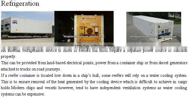 20'RF40RF Reefer Container to Colombo Sri Lanka