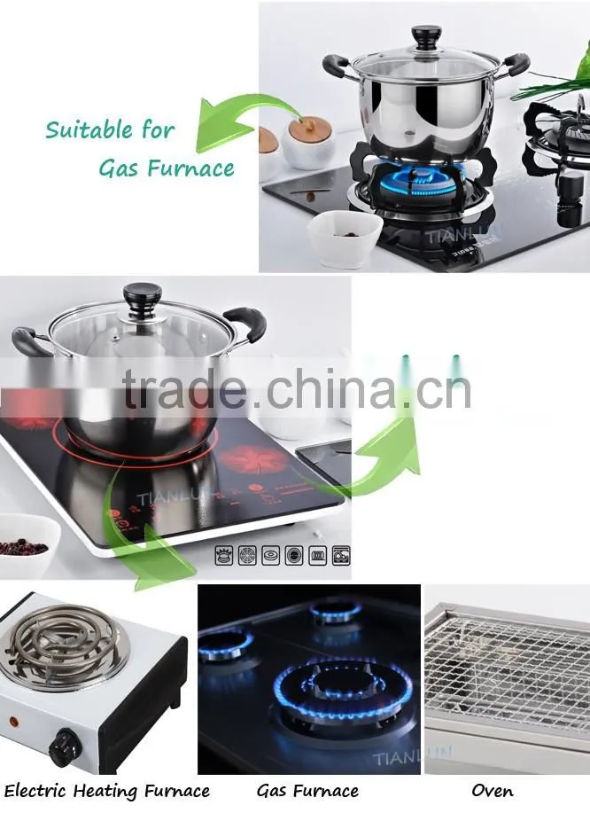 Fashion double bottom stainless steel soup pot,healthy double wall vacuum soup pot,factory stockpot soup pot&milk pot with cover