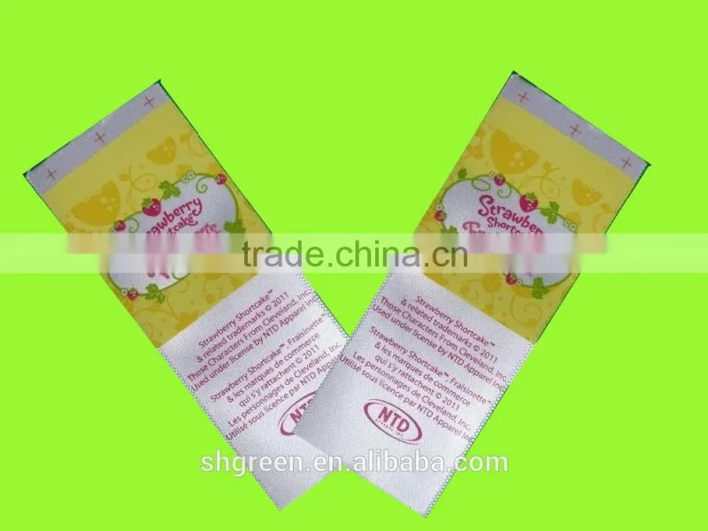 Printing clothing label,washable printing garment tag