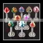 fashion lip studs ring with smile body piercing jewelry