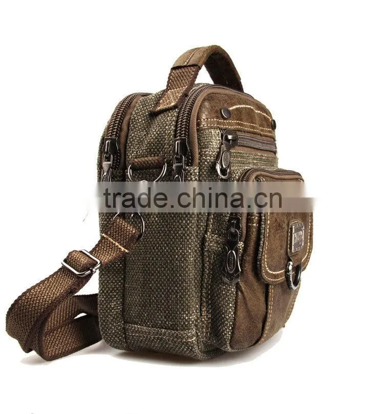 Men Sling Bag Canvas Waist Bag Fanny Pack Small Messenger Bag Sport Waist Bag Running Waist Bag Cross Body Bag