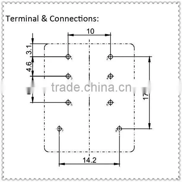 10A 8 pins relay base/relay socket/SL2/PTF08A-A