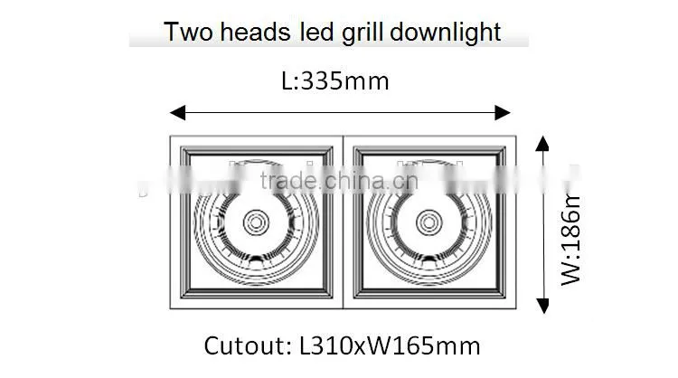 Modern kitchen design square led cob ceiling down light / 20w cob led downlight / Led downlight kits uk