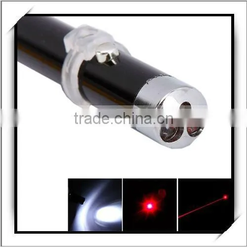 Cheap! Black 2 in 1 LED Flashlight Laser Pointer